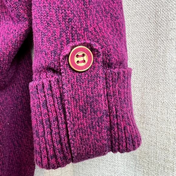 Karen Scott Cable Knit Button Detail Sweater Women's M 3/4 Sleeve Pink Purple - Picture 5 of 8